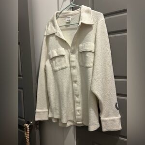 Victoria's Secret Pink Cream Fleece Shacket